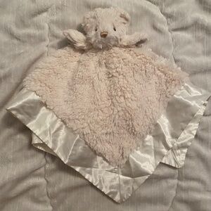 Baby Gund White Bear Teddy Amandine Satineehug Satin Security Blanket Lovey